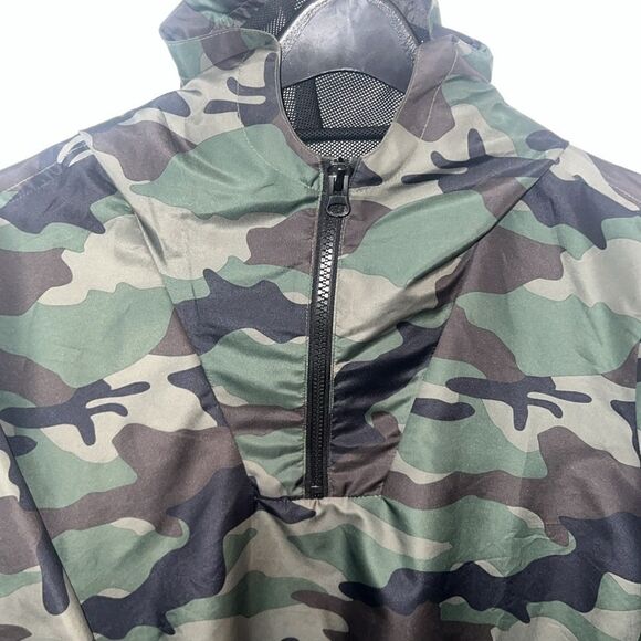 Forever 21 zip up hoody green brown black fatigue - Picture 2 of 8